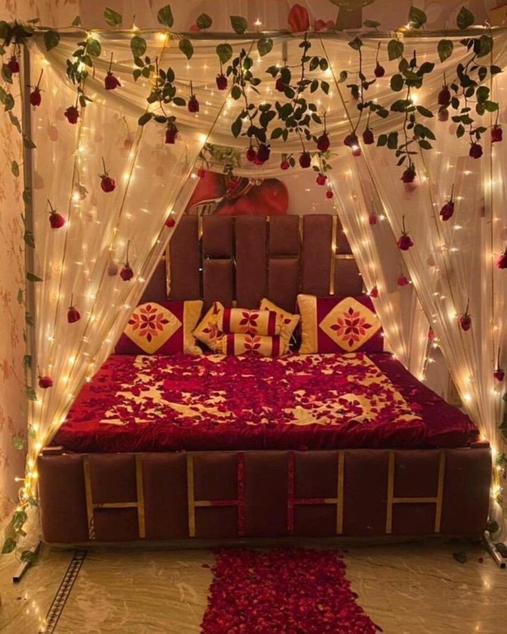 Romantic First night bed room decoration in chennai