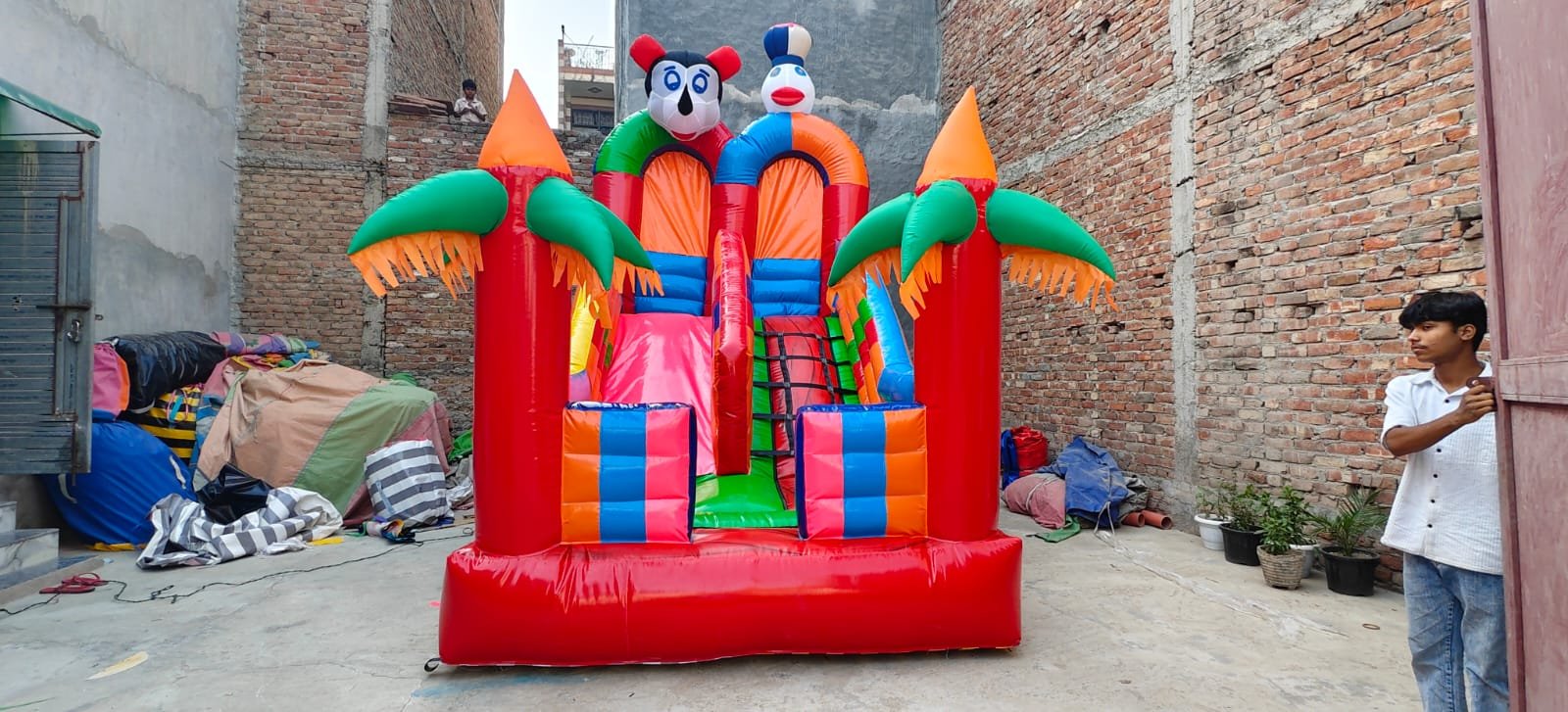 two way big bouncy with slide in chennai at foreverfun.in